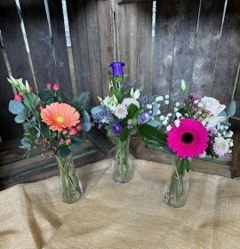 Trio of Bud Vases