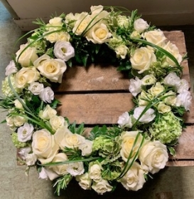 White Rose Wreath